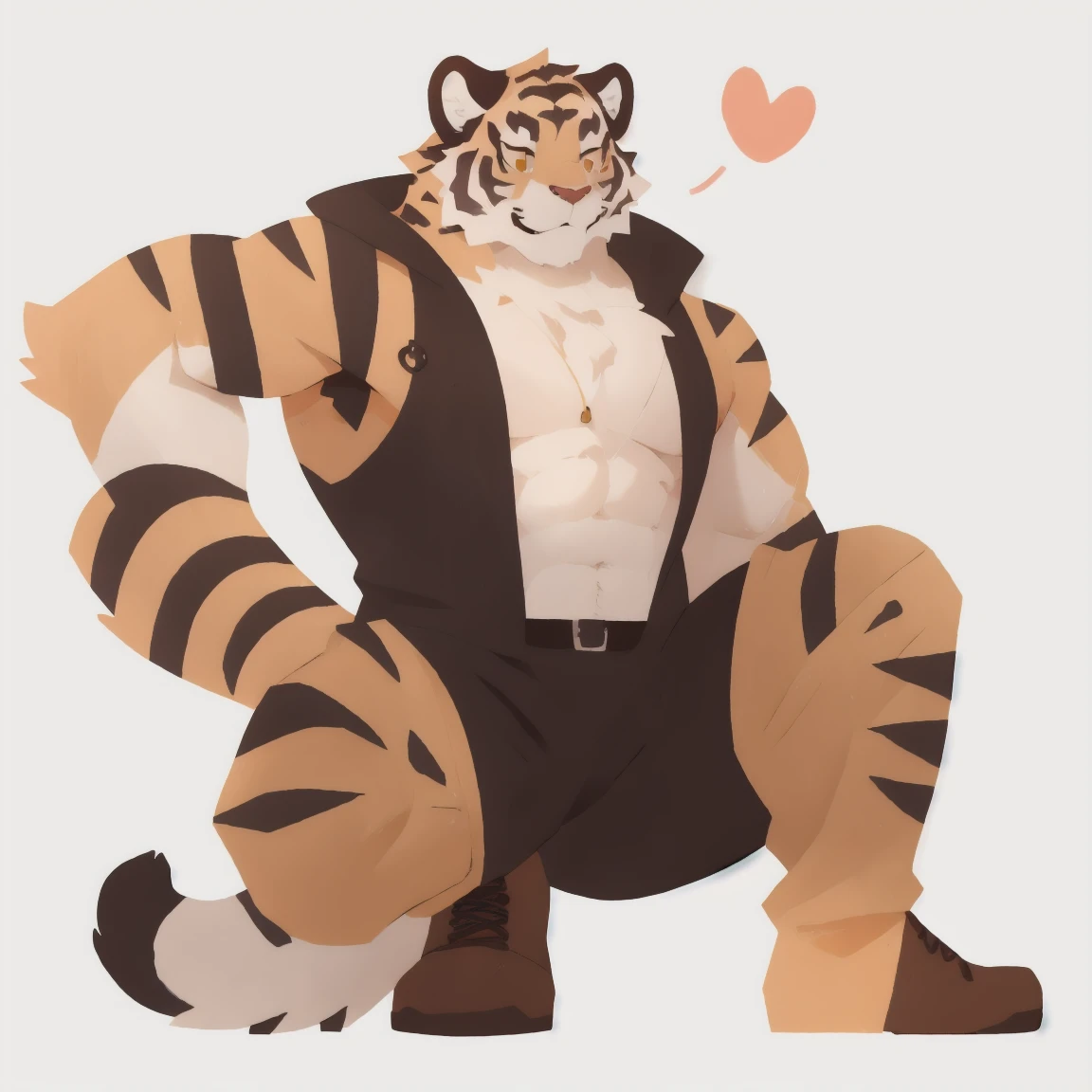 furry，White Tiger，strong，Costume