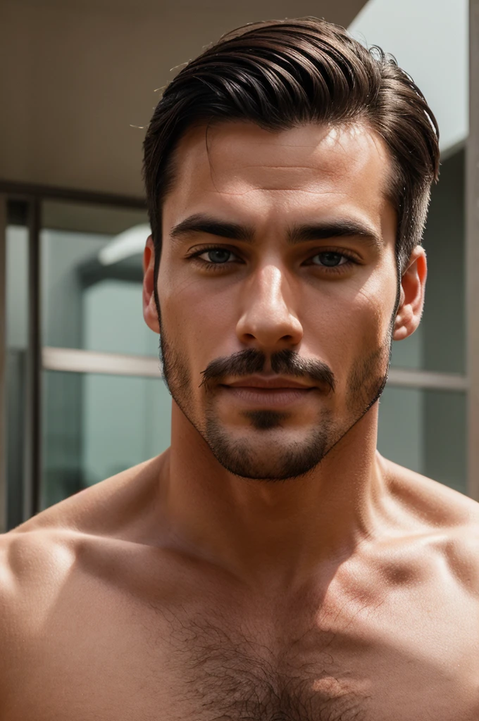 A hendsome men with a face musk
