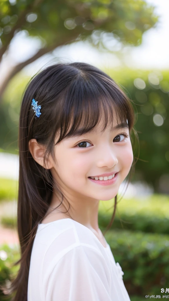 、smile、Beautiful eyes、shine、White camisole