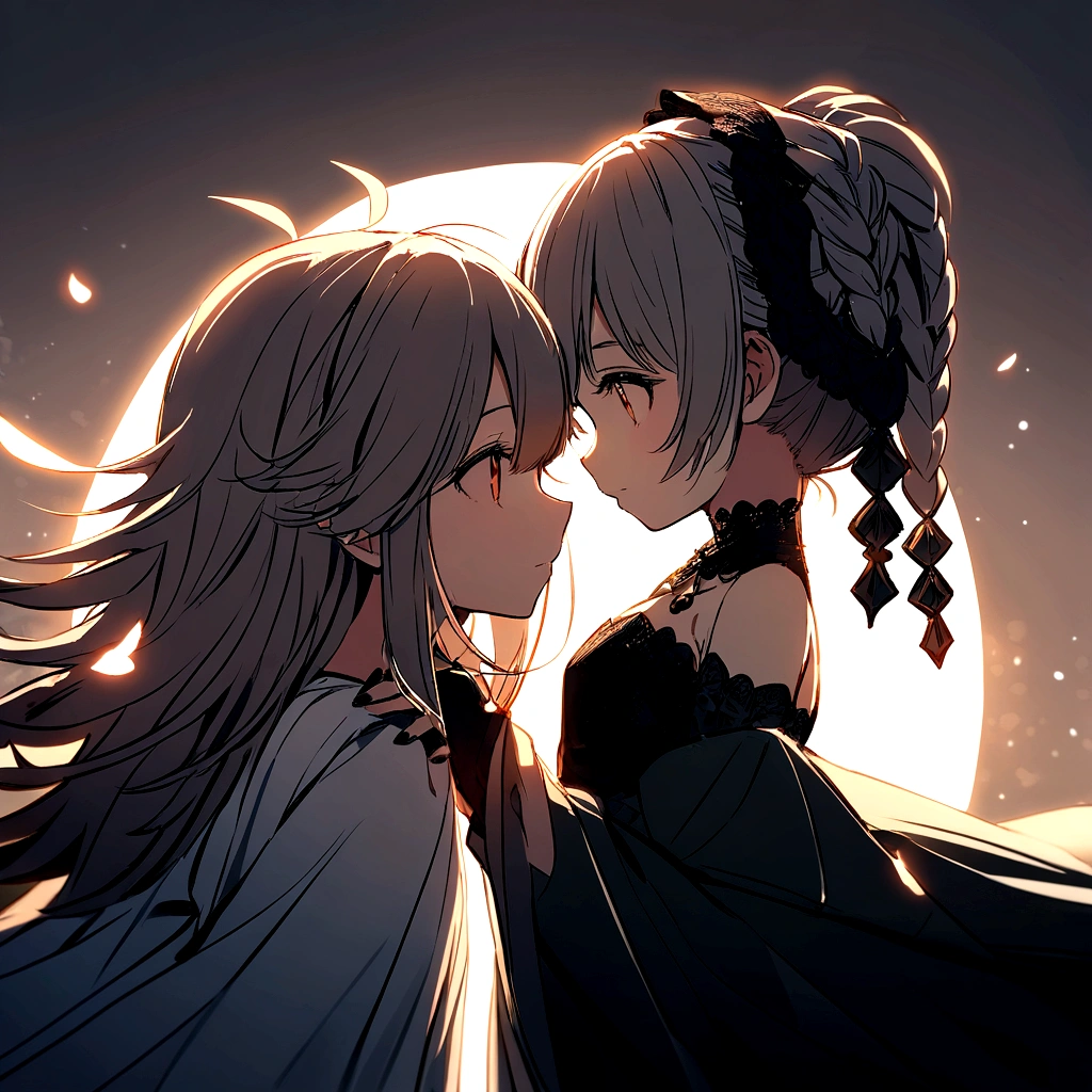 The Lion and the Pallas' cat looking each other lovely