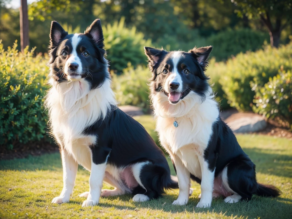 a border collie puppy, adorable puppy, cute dog, fluffy dog, playful dog, pet portrait, dog with beautiful eyes, dog with cute expression, dog with pointed ears, dog with long fur, dog in natural setting, outdoor scene, natural lighting, vibrant colors, highly detailed, photorealistic, (best quality,4k,8k,highres,masterpiece:1.2),ultra-detailed,(realistic,photorealistic,photo-realistic:1.37)