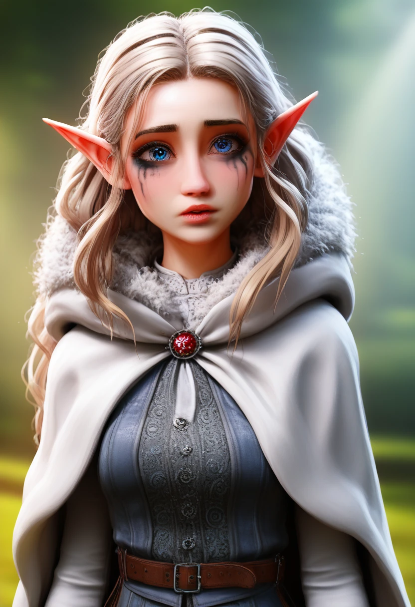 (masterpiece, top quality, best quality, official art, beautiful and aesthetic:1.2), (1girl), extreme detailed, (fractal art:1.3), colorful, highest detailed, perfect face, HDR, (white cloak golden lines:1.2), striking visuals, (dynamic streaks, luminous trails:1.2), vibrant colors, it looks even more beautiful than immortal, colored contact lenses, blush, high detail, anime, romanticism, modern, gothic art, anime style, film lighting, ray tracing, motion rye, close-up, sony fe gm, uhd, high detail, top quality, 8k, clean fingers, well-formed fingers, mdnn, (sharp focus:1.2), portrait, attractive young woman, (beautiful face:1.1), detailed eyes, luscious lips, (eye makeup:1.2), (tight body:1.2). (morning sun lighting:1.2), depth of field, bokeh, 4K, HDR. by (James C. Christensen:1.2|Jeremy Lipking:1.1) a small gnome girl with pale skin, very long wavy silver hair covering one eye, bright blue anime-style eyes with long lashes, wearing a corset, white puffy long sleeved shirt, and puffy cloth pants, leather bound boots, set in a windy fantasy landscape, (best quality, 4k, 8k, highres, masterpiece :1.2),ultra-detailed,dungeons and dragons, long elf ears, detailed skin and cloth textures, cute detailed face, intricate details, extremely detailed, 1girl, dynamic pose with hair covering one eye, shy personality, puffy cloth pants with leather belt, detailed privateer outfit, detailed buccaneer outfit, pouch on belt, wearing ornate leather armor with fur trim, silver inlay detail, wearing fur trimmed boots, wearing fur trimmed gloves, short, short height, halfing girl, small girl, very long detailed flowing hair, big head, big round eyes, windy, wind blown hair, wirey muscles, fighter, dynamic angle, kineticist, pathfinder, pathfinder kineticist, wind kineticist, pouty lips