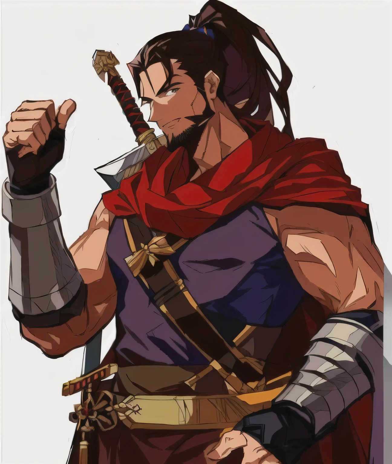 Cartoon image of a man holding a sword and wearing a cape, Barrett Fleimier, Silas, jrole play, role play, Hephaestus, Casimir Art, role play avatar, picture of an adult Male Warrior, Taisho Rome, hero character art, Male Warrior, jrole play art, Fighting Stance, Hero Pose, Character art