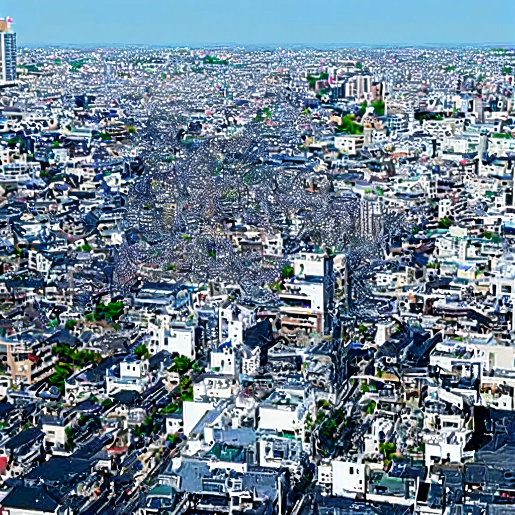 Araffle view of the city with many skyscrapers, Japanの都市, Japanのダウンタウン, Tokyoらしい街, Residential Street, Japanの近所, Tokyo市, Super detailed photos, Japan人街, Tokyo、Japan, Aerial view of the city, Tokyoの街並み, Super detailed photos, Bustling streets, aerial viewyoji shinkawa, Tokyo市 in the background