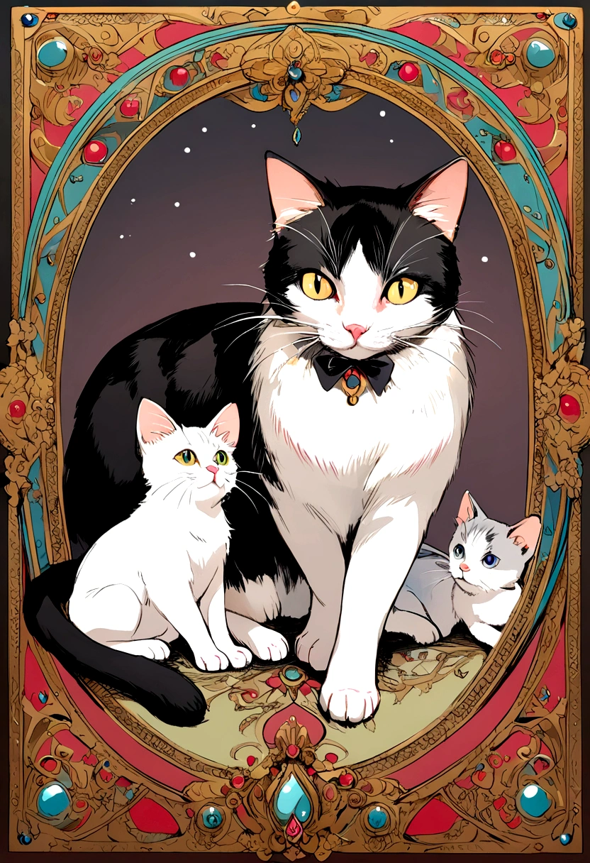 Cat with kittens