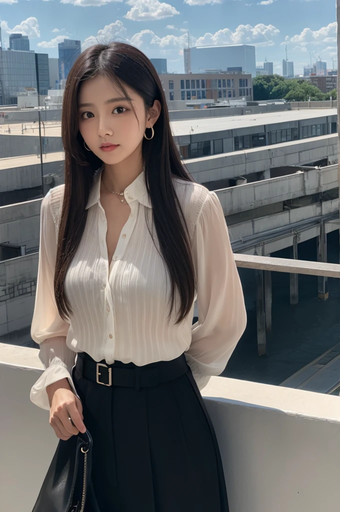 black blouse,
