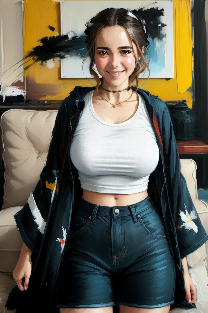 a photo of cvv2, portrait photo of beautiful woman wearing hoodie, smiling, high cut tshirt, white t shirt, covering clothes, modest, breast covered, portrait, modelshoot style, cozy living room, (extremely detailed CG unity 8k wallpaper), photo of the most beautiful artwork in the world, professional majestic oil painting by Ed Blinkey, Atey Ghailan, Studio Ghibli, by Jeremy Mann, Greg Manchess, Antonio Moro, trending on ArtStation, trending on CGSociety, Intricate, High Detail, Sharp focus, dramatic, photorealistic painting art by midjourney and greg rutkowski, (glamour), (looking at viewer), (detailed pupils:1.3)