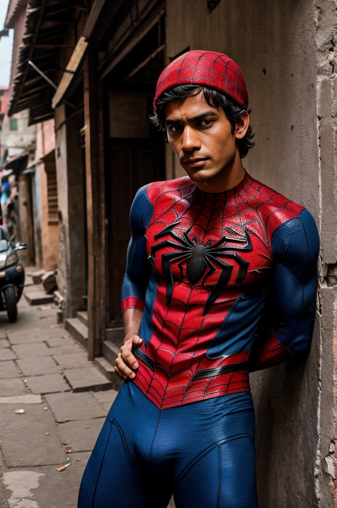 Spiderman in the village of india