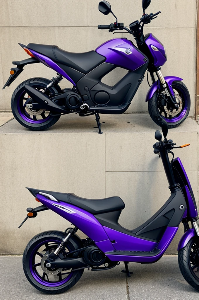 Black atom wind scooter with morado tuning