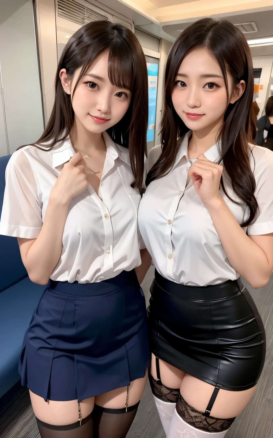 Captivate the audience with your legs、Wavy Hair、short hair、The look of temptation、Lure、Lureのポーズ、Sexy pose、Slender Big Tits、Sexy thighs、High angle shot、Center View、Inside the Japan train:1.2、White short sleeve shirt、Two arabian asian women in satin shimmying、Superior:1.2、Lureの表情:1.3、Medium Chest、Breast enlargement、Amazingly cute girl、Japanese Girls、Wearing lace slip shimmy、Surreal 、Surreal 、 Temporarily stop、Esbian all over、Beautiful skin、Glowing Skin、Nice thighs、Shiny thick knee socks、Japanese High School 、Nogizaka idol、(Japanese High Schoolの)、Please put it inside、Inviting eyes、White blouse、Dark blue skirt、Black Stockings