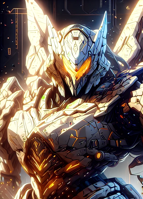Mecha Weapon ( warframe) titanium metal texture titanium prompt: sleek and modern desigh shoarp, ar 16:9 --v 5.1