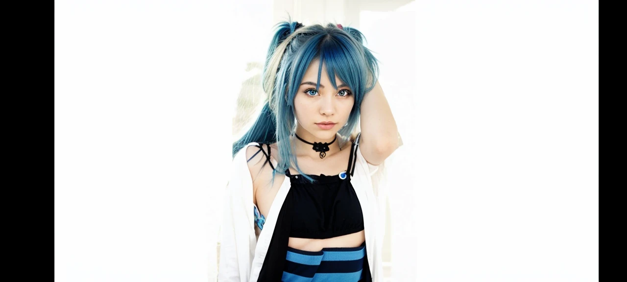 Blue haired girl