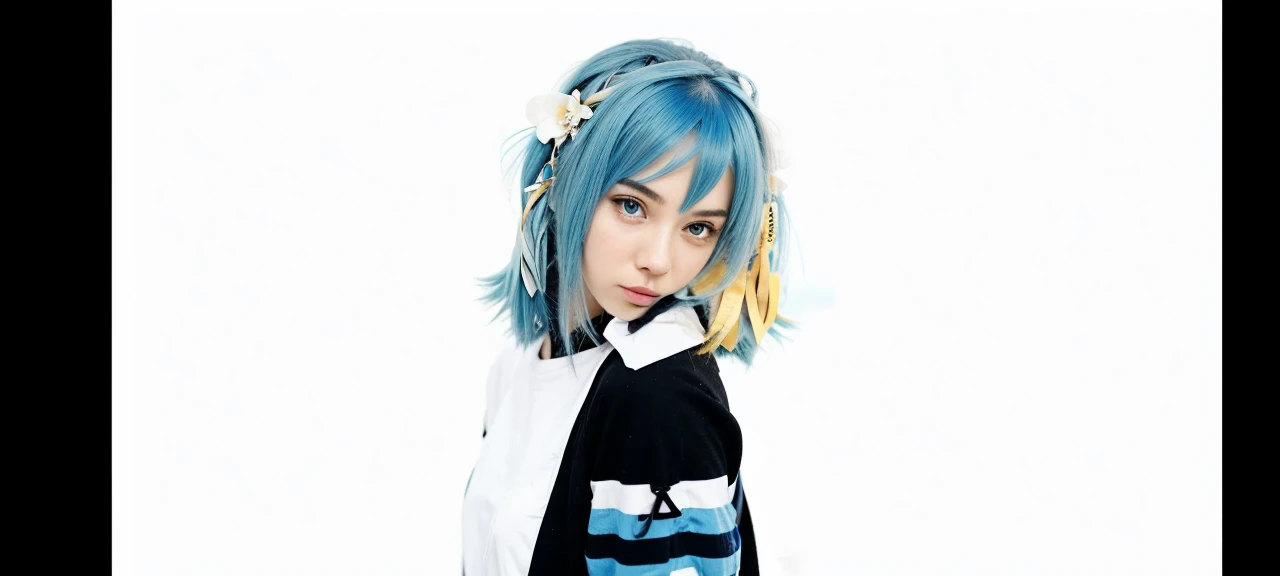 Blue haired girl