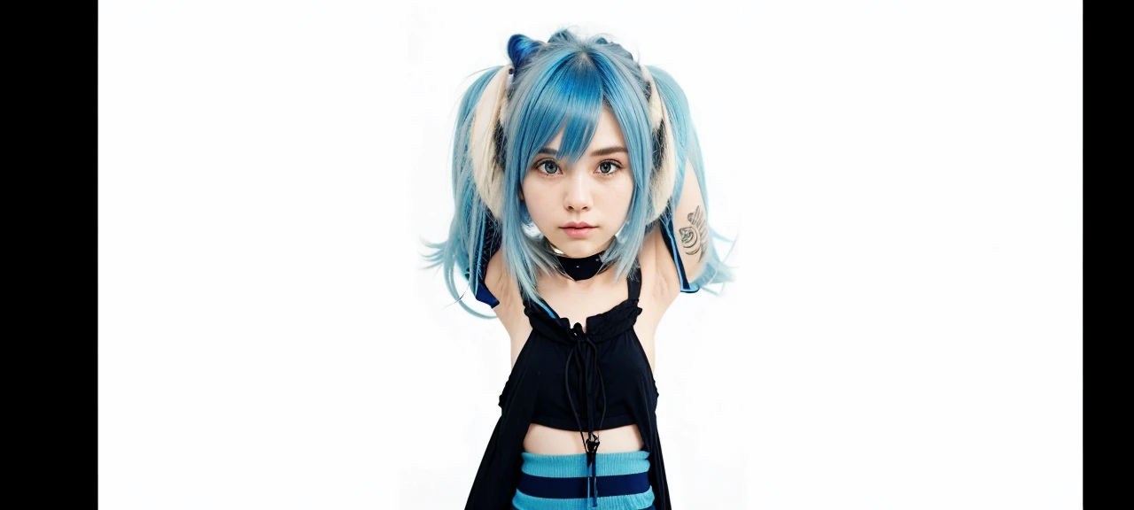 Blue haired girl