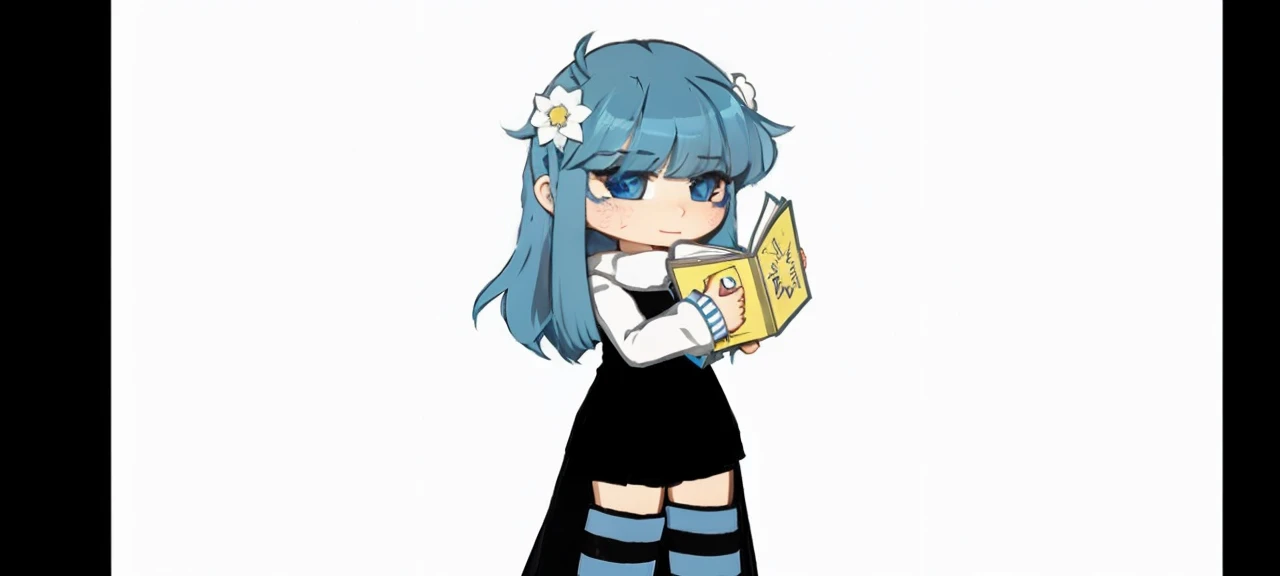 Blue haired girl