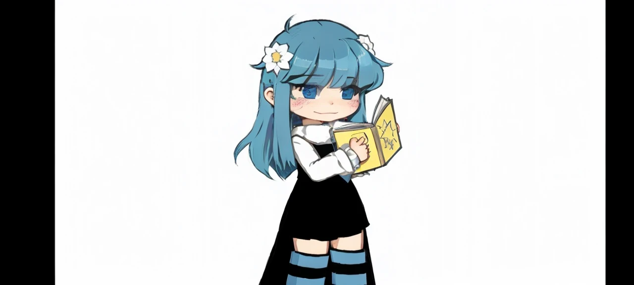 Blue haired girl