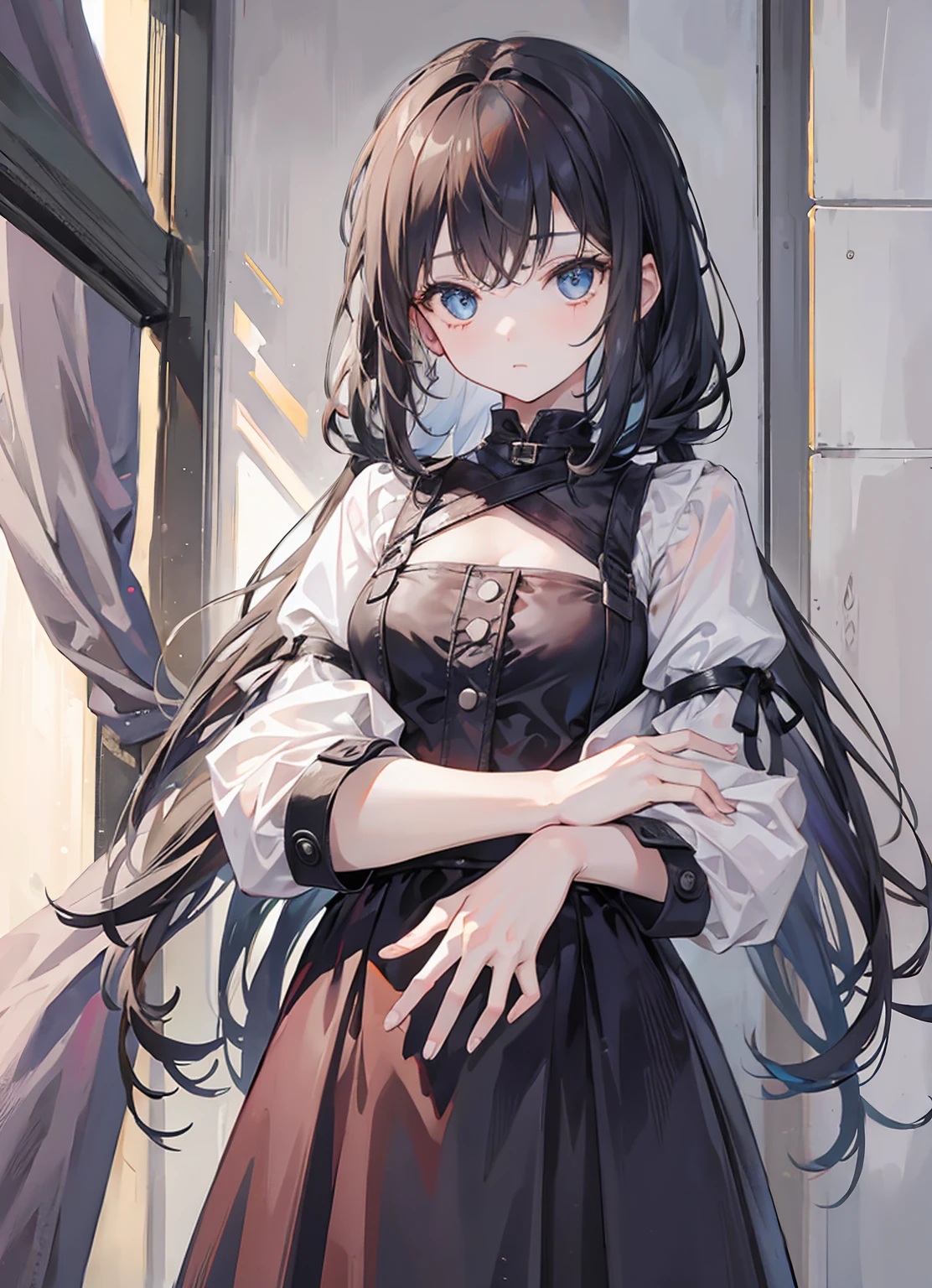 A girl with her hands