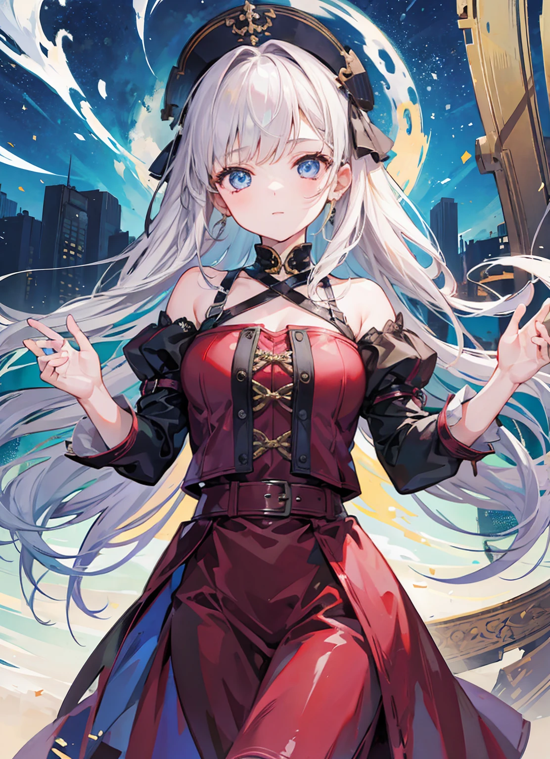 A girl with her hands