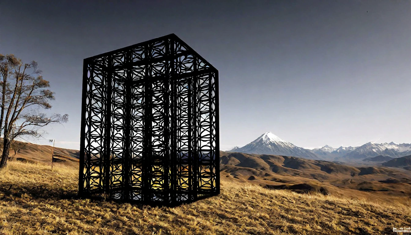 A SCENERY MADE WITH BLACK METAL