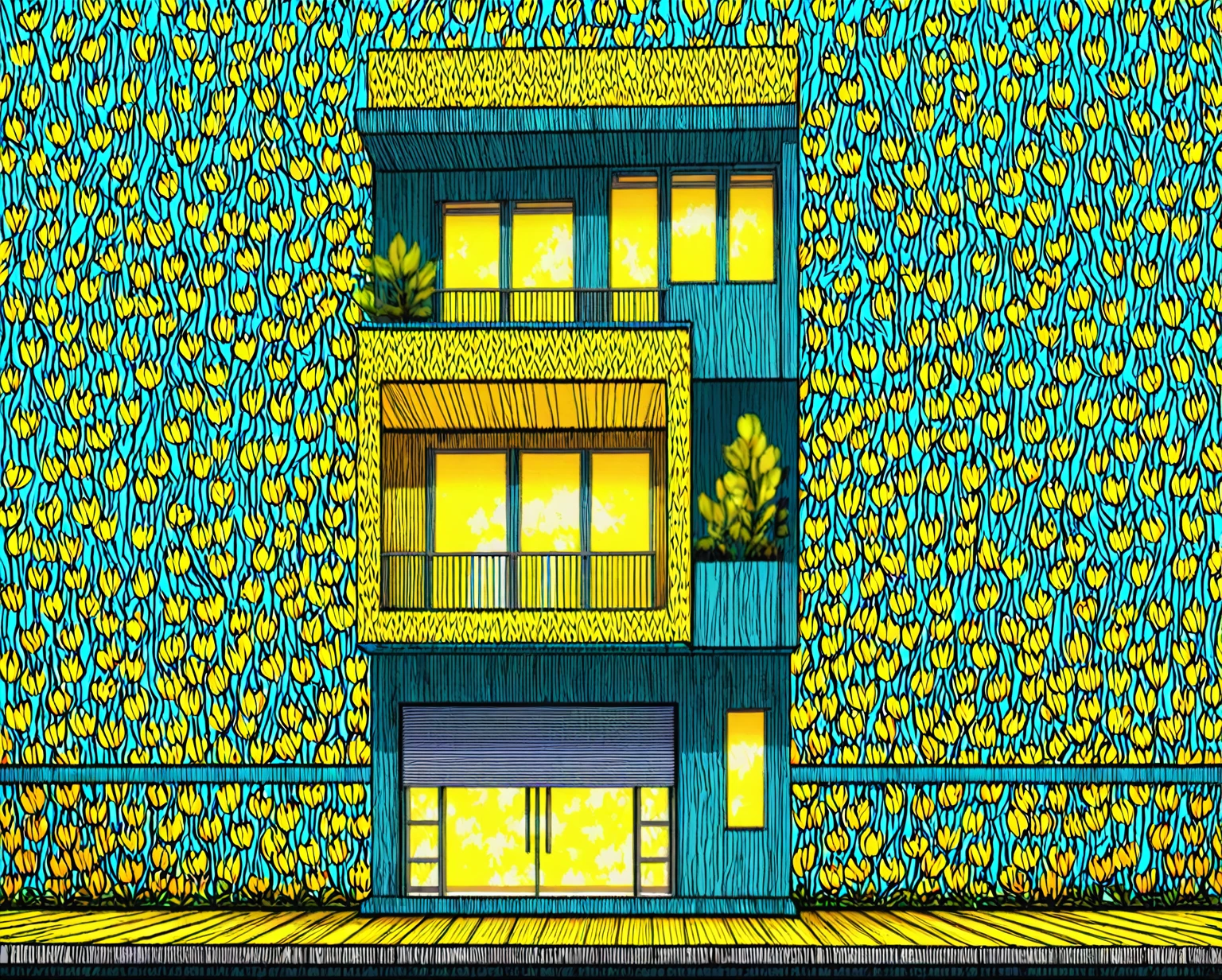 un rendu d'un immeuble de deux étages avec un balcon et un balcon, maison complète, condo moderne et luxuriant comme vitrine, villa interdimensionnelle, conception architecturale globale, front vue en élévation, vue de face, vue en élévation, maison conceptuelle, élévation avant, concept architectural, appartement 2j, design extérieur, conception résidentielle, rendu 3D, rendu 3D, maison contemporaine
