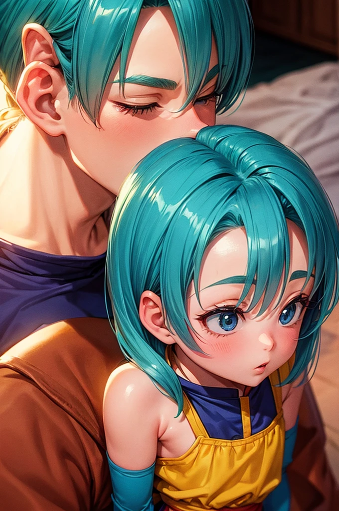 Gohan kissing Bulma