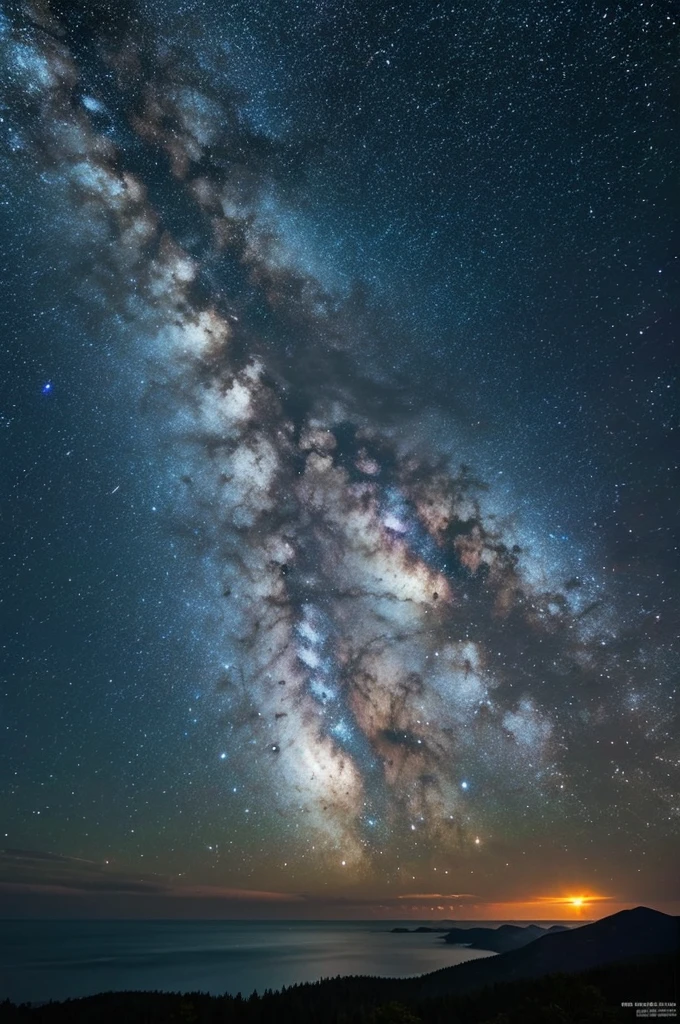 star,milky way,Spectacular views,水面に映るstar