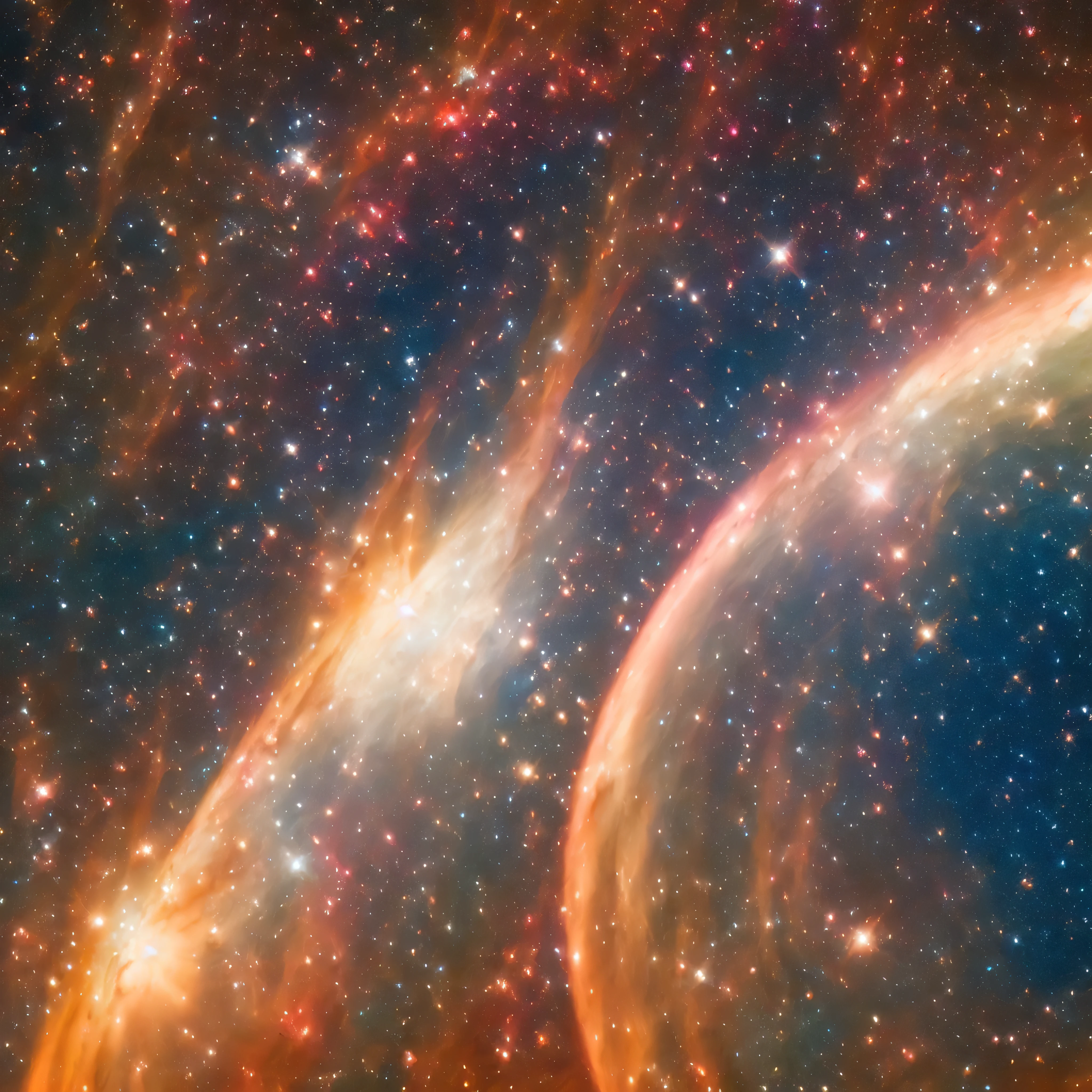 (RAW Photo, Best Quality), (Realistic, Photo Realistic: 1.3), Best Quality, Highly Detailed, Masterpiece, Ultra Detailed, Dynamic Angle, Extremely Detailed CG Unified 8K Wallpaper, ink, Amazing, World Mastery Theater, Best Quality, Amazing, Movie Lights, lens_flare, Deliberate expression: 1.5, hi-res screenshot, nice studio lighting, VHS screenshot, (best quality, 4K, 8K, highres, masterpiece: 1.2), (realistic, photorealistic, photo-realistic: 1.37), HDR, uhd, studio lighting, ultra-fine painting, sharp focus, physically-based rendering, extreme detail description, professional, vivid colors, bokeh,
A realistic and highly detailed photo of a perfectly round, glowing star (star) in the vastness of space. The star radiates an intense and brilliant light, creating a captivating halo around it. Its surface is smooth and spherical, with a bright, uniform glow that emphasizes its perfect roundness. The surrounding space is filled with a stunning array of stars, nebulae, and distant galaxies, providing a breathtaking cosmic backdrop. The photo captures the star's serene yet powerful presence, highlighting its radiant beauty and the ethereal glow it casts across the dark expanse of space. The image is rendered in ultra-high resolution, showcasing the vibrant luminosity and the intricate details of the star's surface and surrounding celestial phenomena. The scene is taken in a wide-angle shot, emphasizing the star's central, dominating presence in the vast universe.