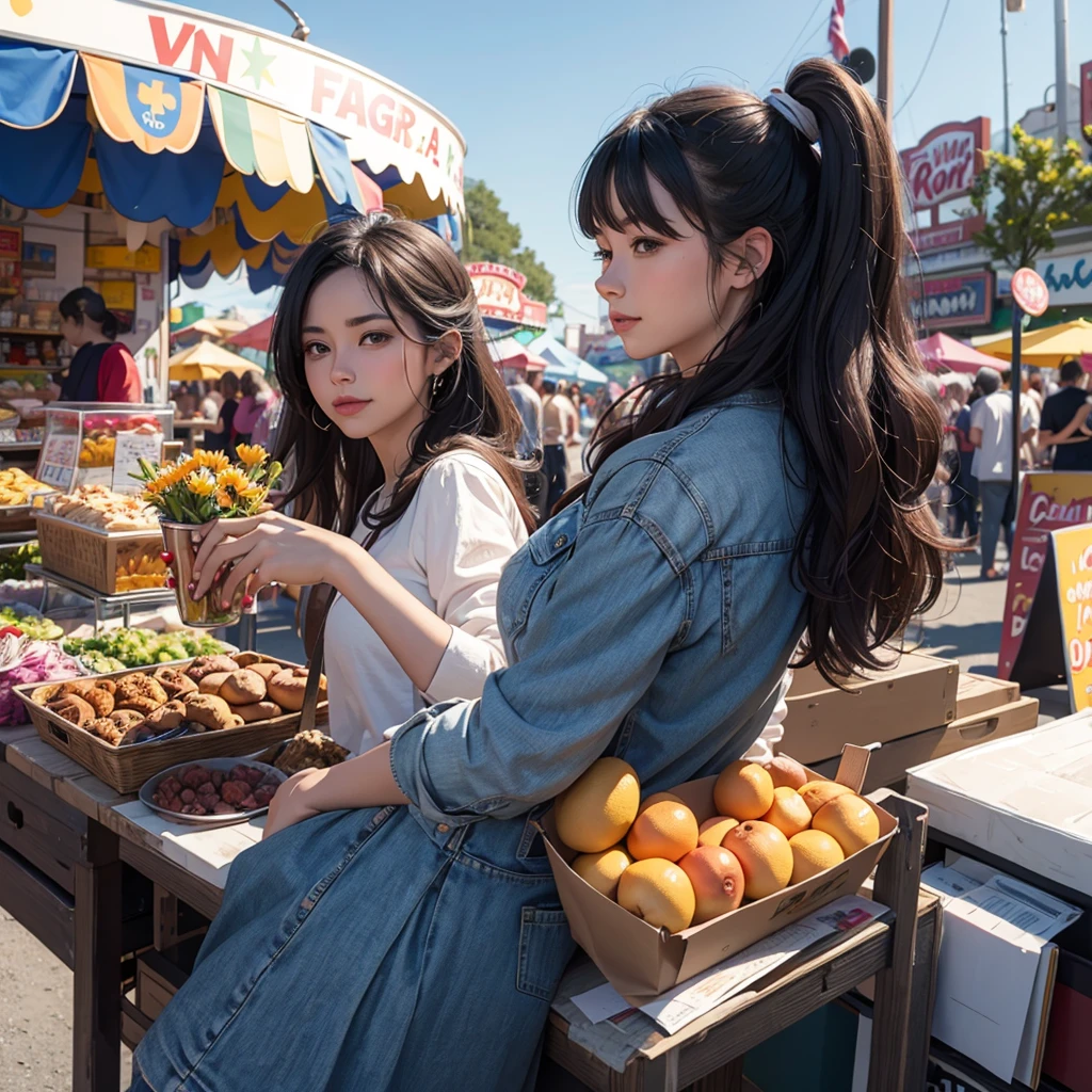 Woman at the fair , without errors