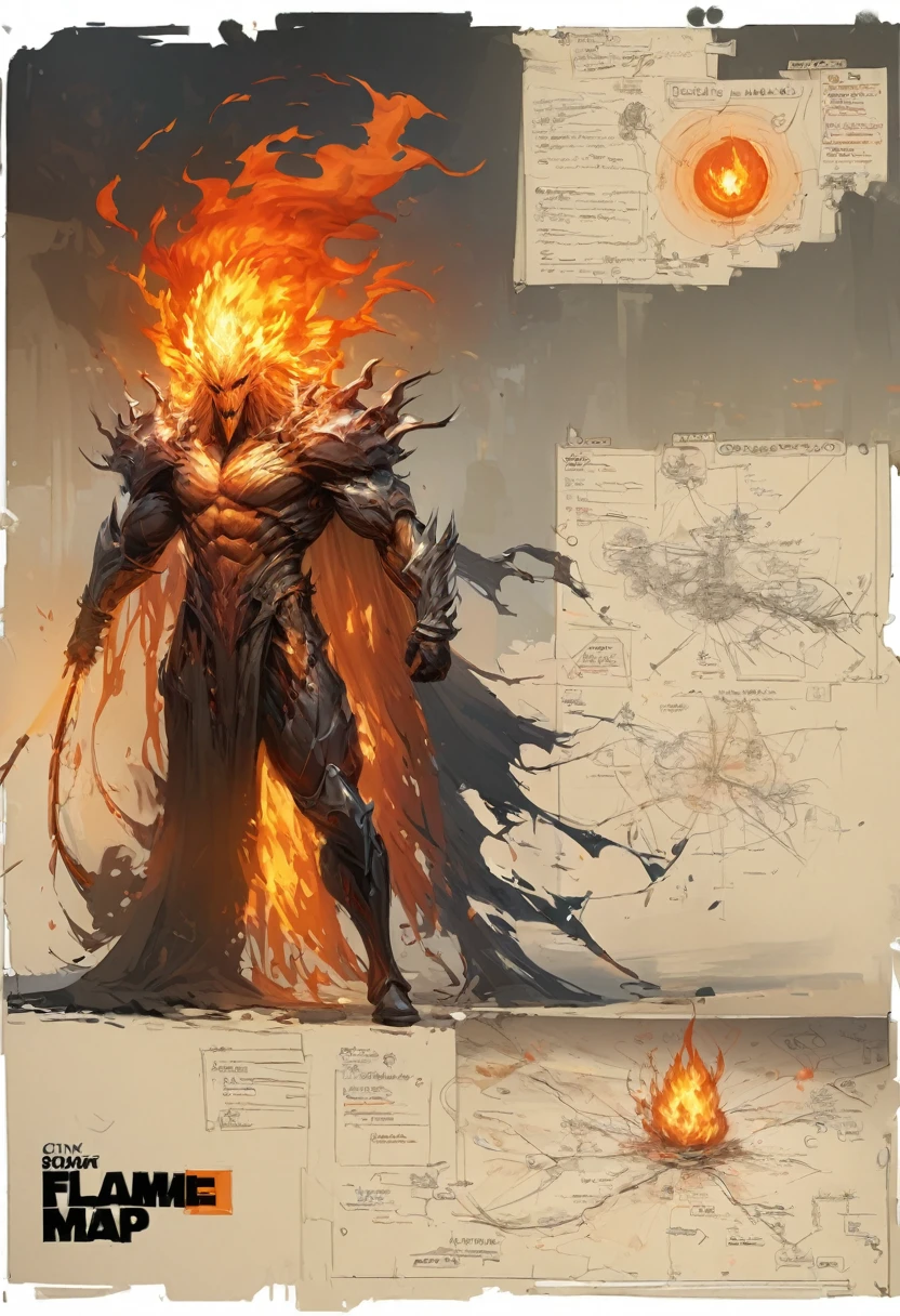 flame,Huge flame,Orange,HD,4k,Concept map