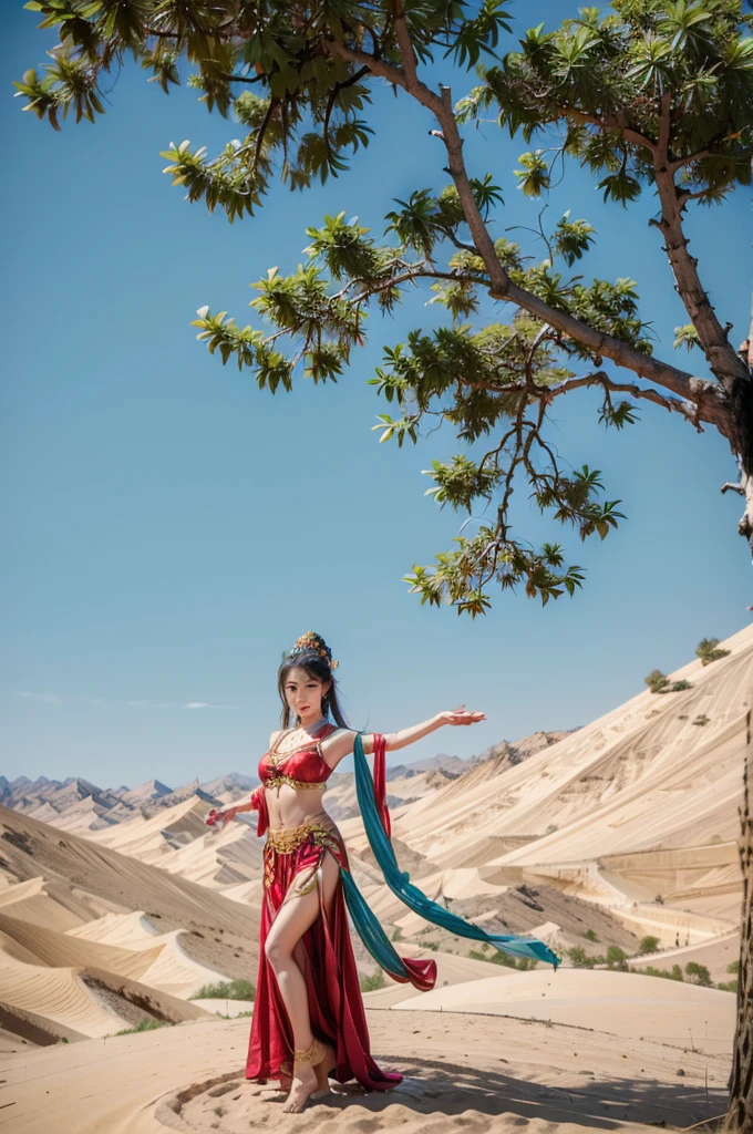 Dunhuang flying goddess，barefoot