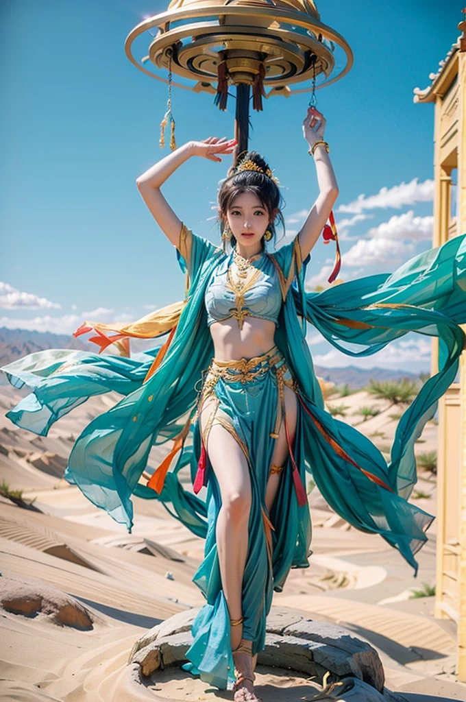 Dunhuang flying goddess，barefoot