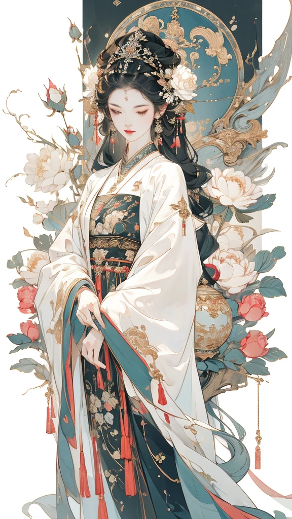 Perfect alignment, Cute little siberian husky, Wearing a jacket,crystal vases,Rose flower, Wearing sunglasses, cheerfulness, Standing position, Abstract beauty, Centered, Looking at the camera, Facing the camera, nearing perfection, Dynamic, Highly detailed, smooth, Sharp focus, 8K, high definition resolution, illustration, Art by Carne Griffiths and Wadim Kashin, White background