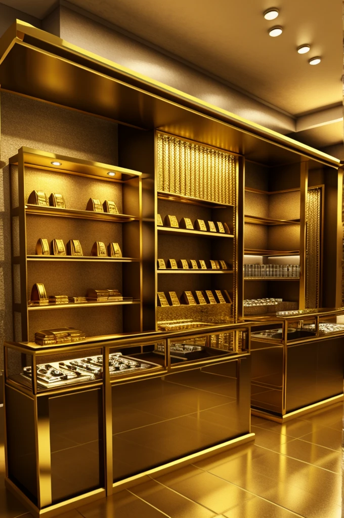 Gold shop in femeal 3d