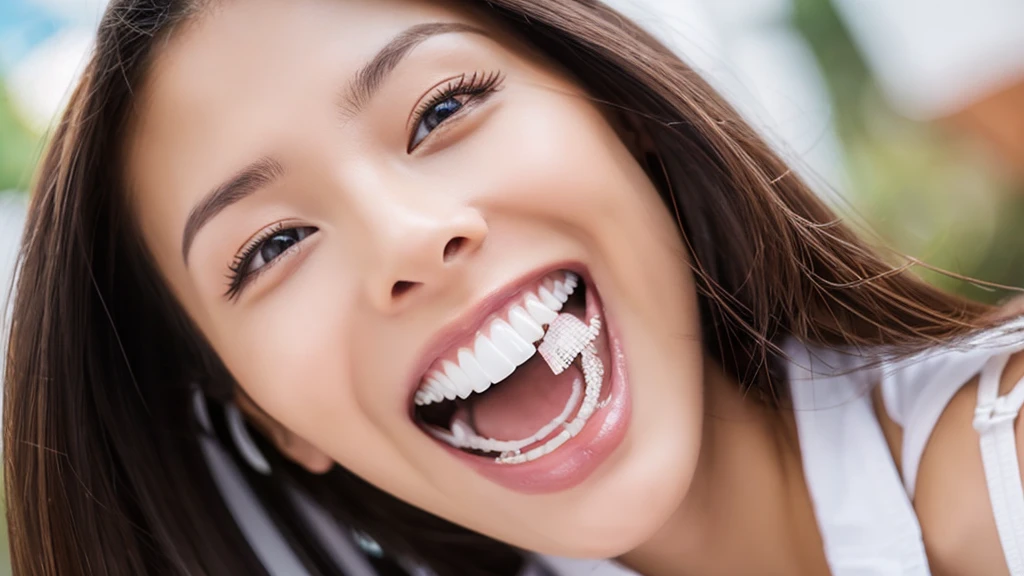 Teeth whitening Zoom to mouth True Face