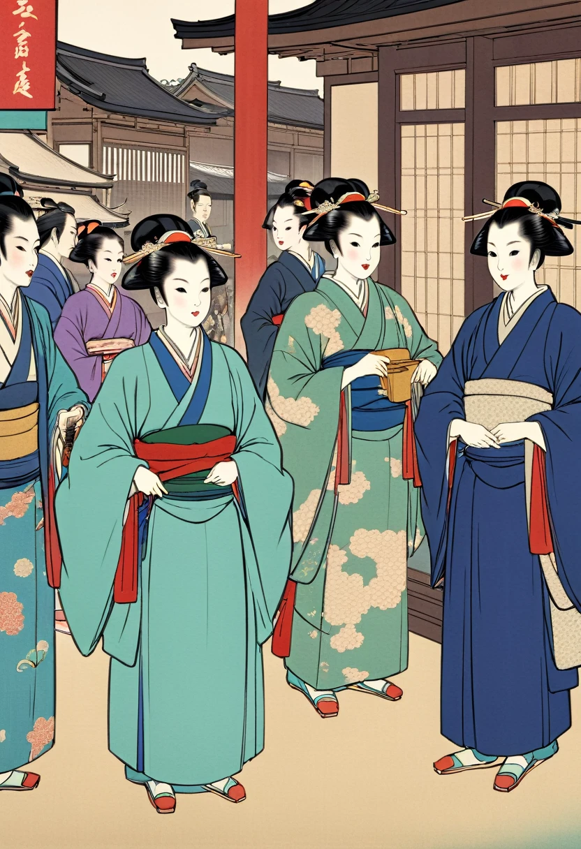 Wealthy merchants in the Edo period