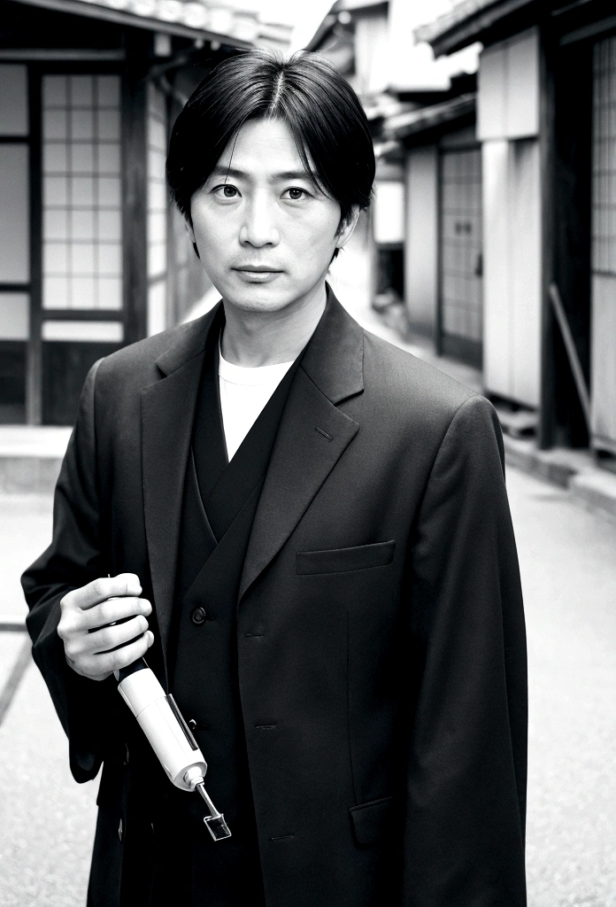 Cool Uncle　male　Japanese　adiposeness　looking at the camera
