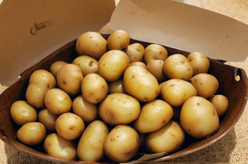 Freshly dug potatoes