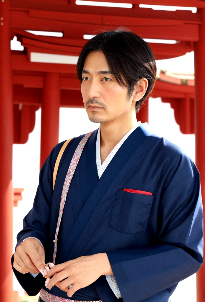 Cool Uncle　male　Japanese　adiposeness　looking at the camera　Farbe