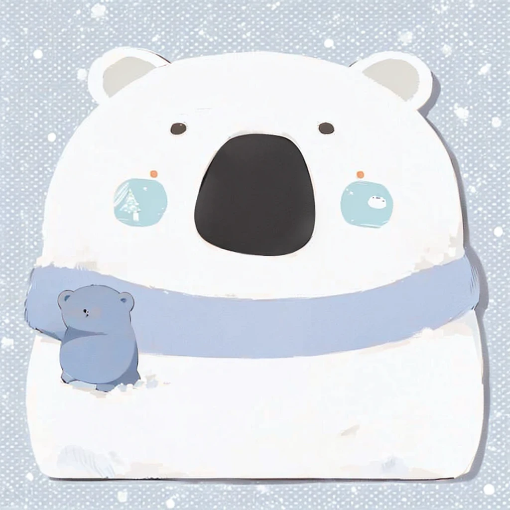 Vector,Stick Figure,小Polar Bear,Cartoon,cute,Realism,Snow,cold,Polar Bear,Bear