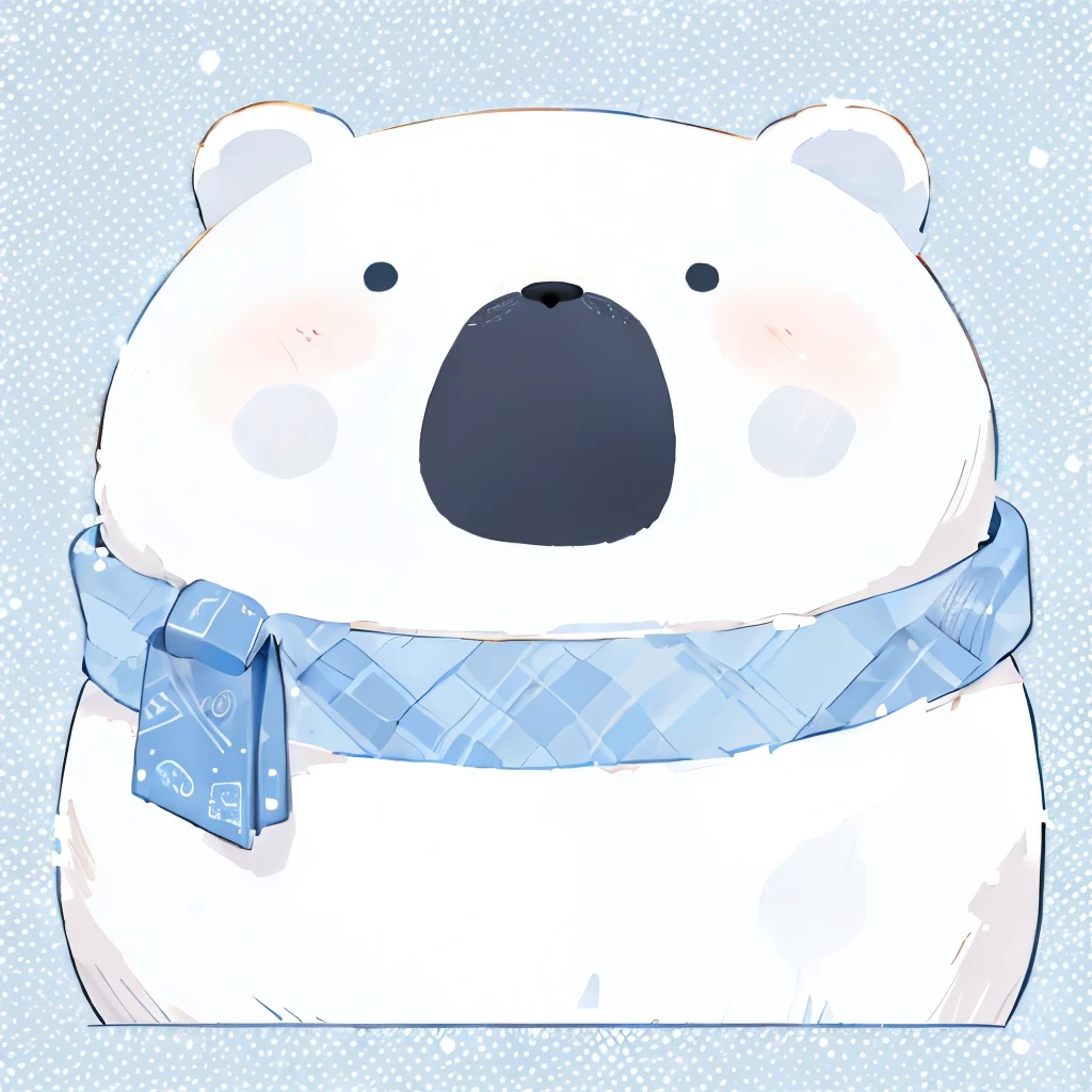 Vector，Stick Figure，小Polar Bear，Cartoon，cute，Realism，Snow，cold，Polar Bear，Bear