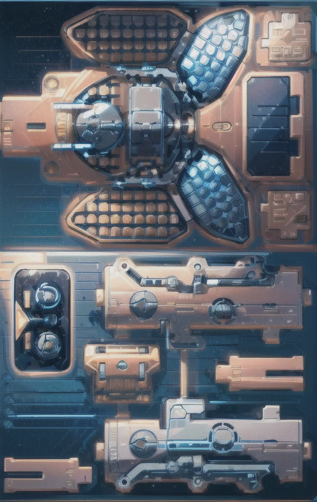 Mecha parts, highly detailed panel cuts, Spacesuit cartoon，Space car cartoon,  融合Mecha parts, highly detailed panel cuts,Plan of a small space station with computers, parts and components, 融合Mecha parts, simple Bionic explosion diagram, Very detailed schematic, Highly detailed toys, cyborg parts and components, Mecha details, Clean lines and flat colors, Mecha parts, Mechanical body, Bionic explosion diagram, Realistic shadow parts, Mechanical parts details