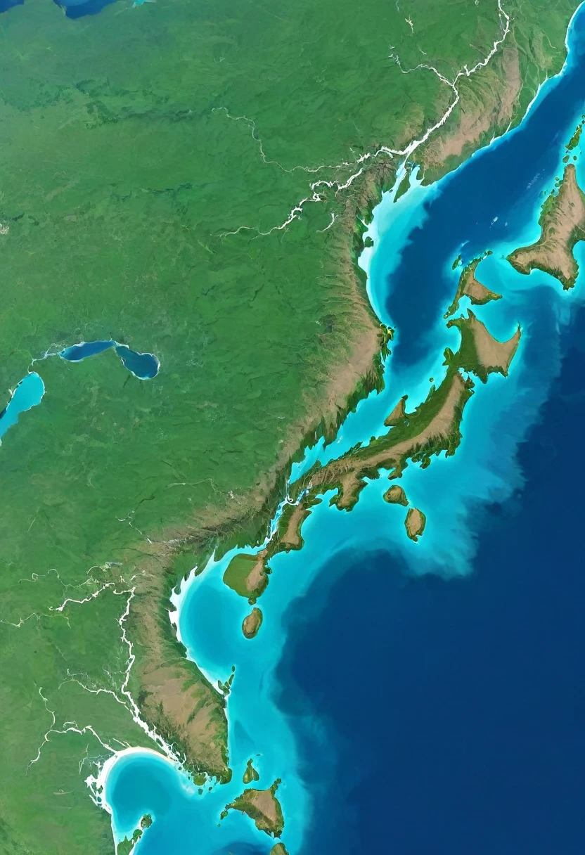 The entire coast of Japan