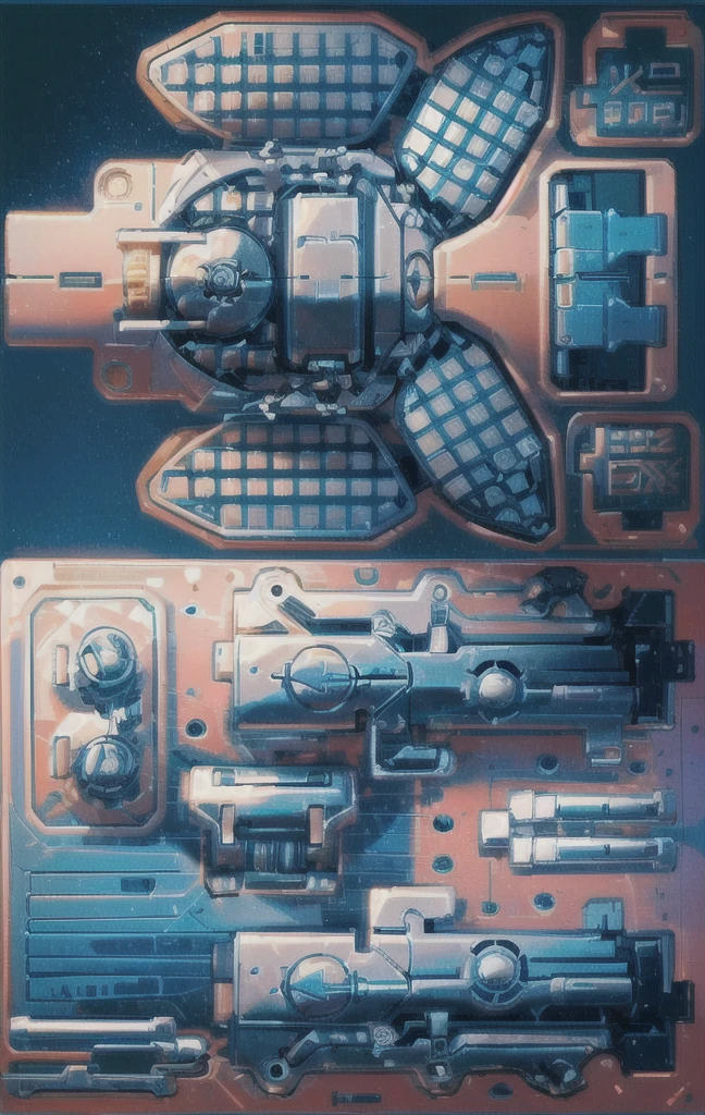 Mecha parts, highly detailed panel cuts, Spacesuit cartoon,Space car cartoon, 融合Mecha parts, highly detailed panel cuts,Plan of a small space station with computers, parts and components, 融合Mecha parts, simple Bionic explosion diagram, Very detailed schematic, Highly detailed toys, cyborg parts and components, Mecha details, Clean lines and flat colors, Mecha parts, Mechanical body, Bionic explosion diagram, Realistic shadow parts, Mechanical parts details