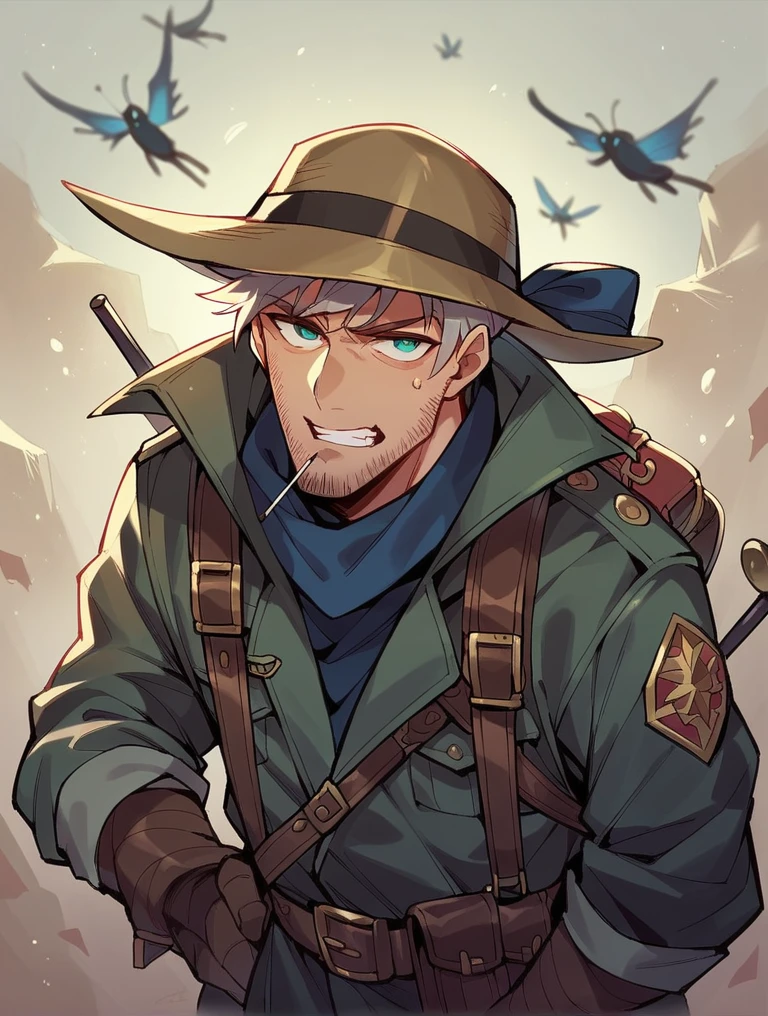 A war fly has two eyes and a mouth