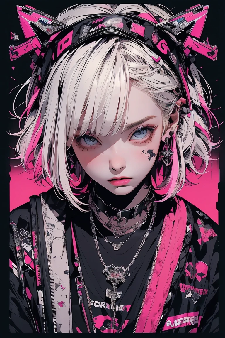 ((((dramatic))), (((rough))), (((intense))) film poster featuring a young platinum white hair woman as the central character. She stands With confidencely in the center of the poster, wearing a stylish and edgy Harajuku-inspired hip hop clothing, with a determined performance on her face. The background is aesthetic atmospheric dark and rough, With a sense of danger and tension. The article is bold and to attract attention, with a Catchy tagline that adds to the overall feeling of drama and excitement. The color palette is mainly dark with splashes of Vibrant neon colors, giving the poster a dynamic and visually impressive appearance,tachi-e
(magazine:1.3), (cover-style:1.3), fashionable, woman, Vibrant, clothing, Sexy seductive pose, front, colorful, dynamic, background, element, With confidence, performance, Holding, statement, accessories, Majestic, Coiled, Around it, touch, scene, article, cover, bold, to attract attention, title, stylish, font, Catchy, Heading, Greater than, impressive, Modern, tendency, concentrate, fashion,