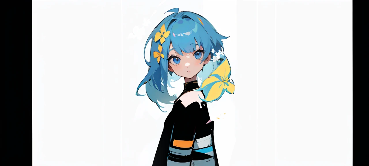 Blue haired girl