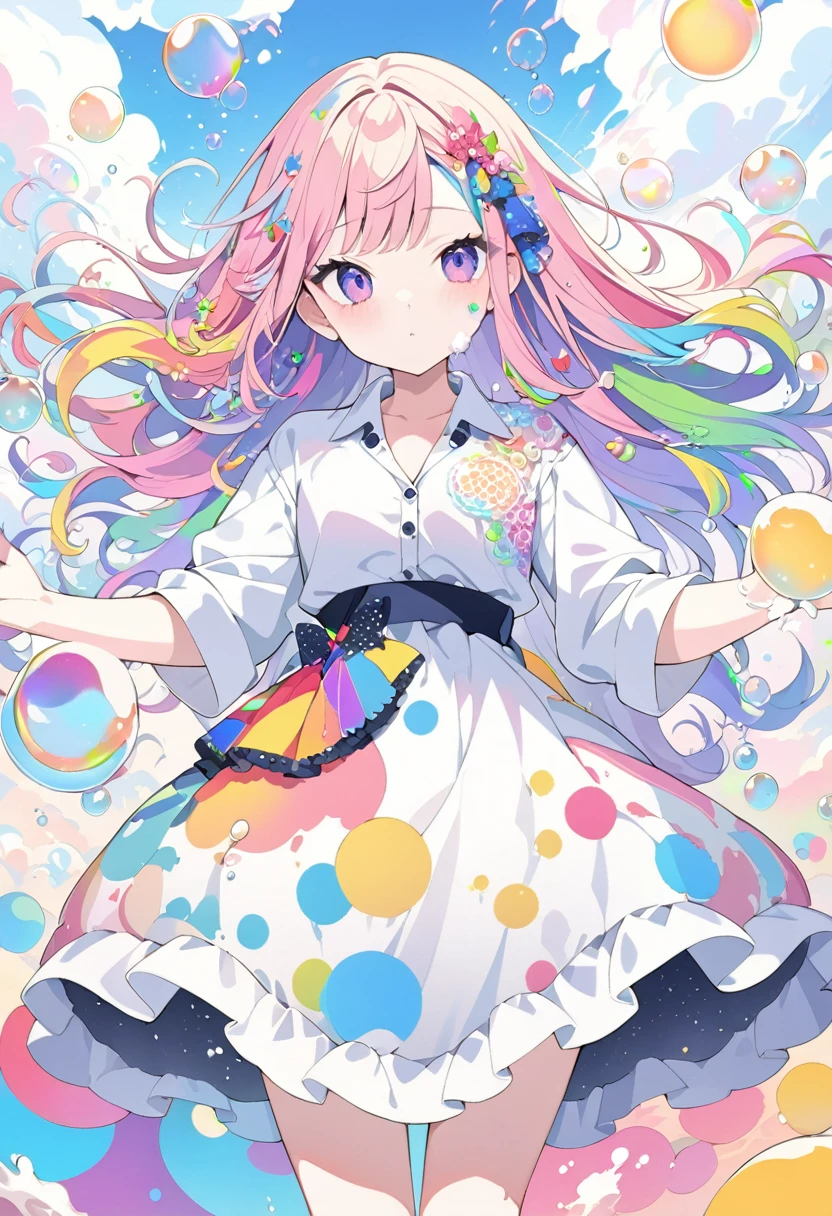 Momoko Sakura Style、8K quality、Intense watercolor, detailedな水彩アート, Watercolor splash, Surreal, Avant-garde pop art, Beautiful and expressive paintings, Beautiful artwork illustration, Very colorful tones, wonderful, Cool Beauty, Highest quality、Official Art, Vector art, Stylish design, (((The most beautiful girl in summer clothes))), (((Highest quality))), High resolution, ((detailed)), (((Doodle Art)), ((masterpiece)), ((Super detailed)),,((Sexual)),(((Background white)))