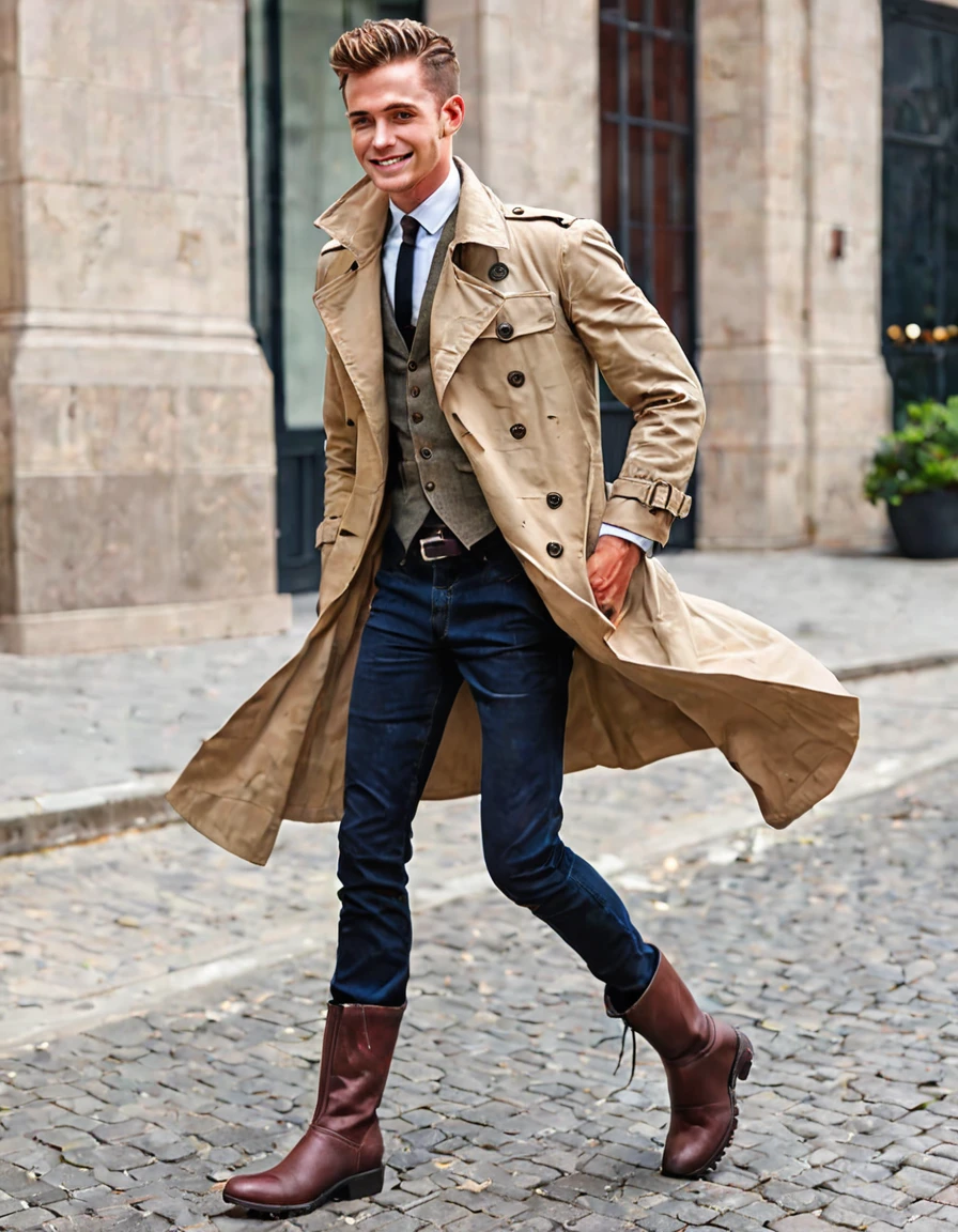 BREAK Perfect Anatomy、(High resolution:1.2)、Incredible illustrations、(Cute illustrations:1.2)、(nsfw)(dynamic angle,)
(Beautiful background())
1boy(Fedoras, trench coats, vests, slacks, riding boots,1boy((a gay,slender 1.7meters, 50kg,