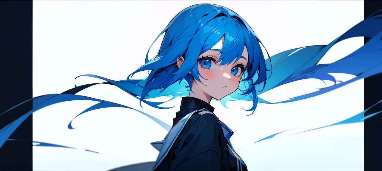 Blue haired girl