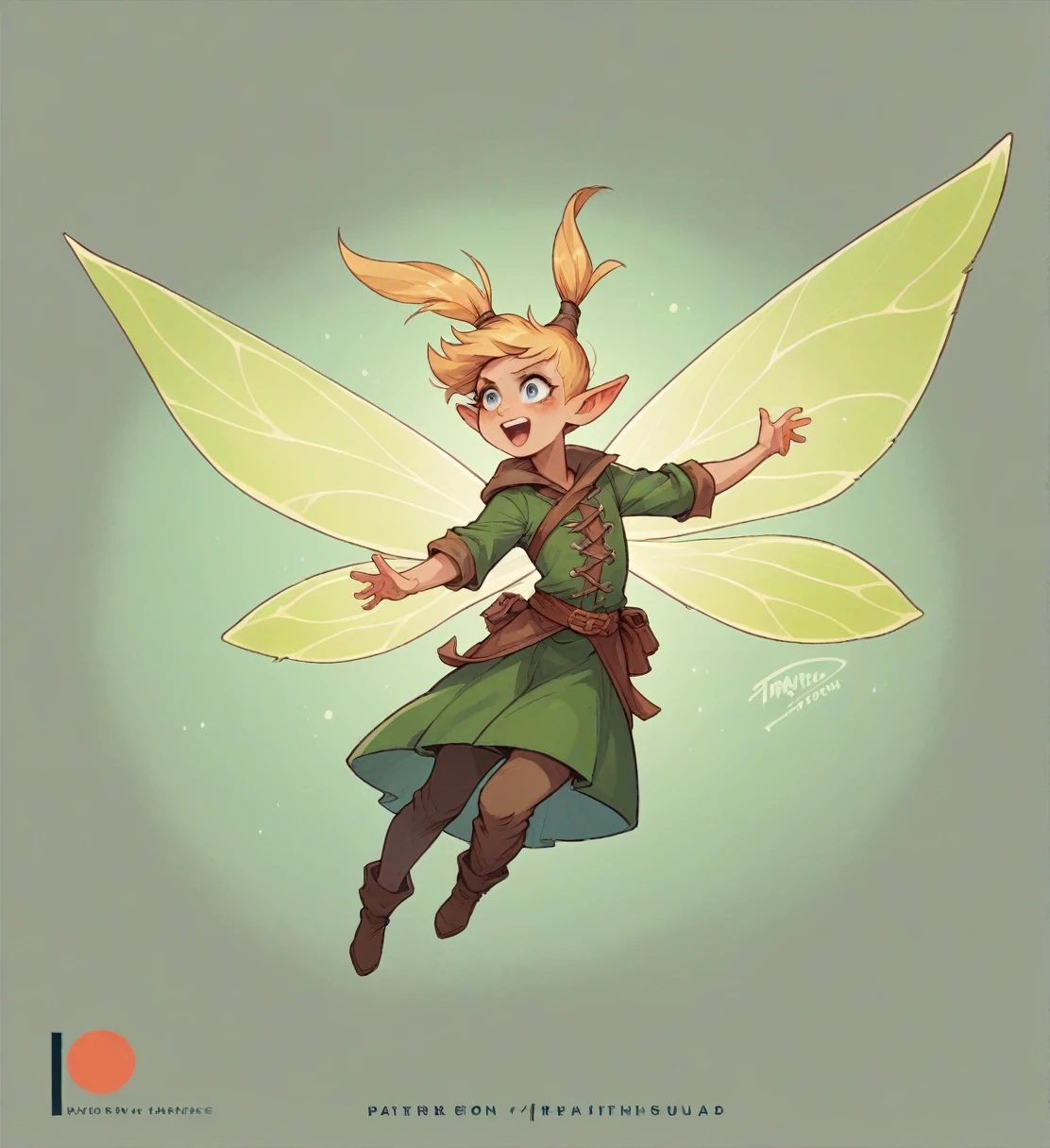 Logo design for a entertain pment company called “Pirates and Fairies” please inlude pirate swords and fairy wings.